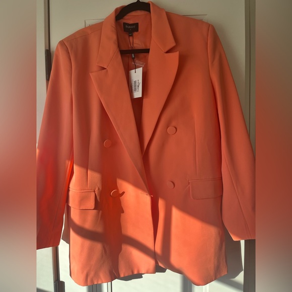 NWT Bardot SET Orange Fizz Oversized Blazer & Athena Mini Skirt Set M & S - Picture 8 of 12